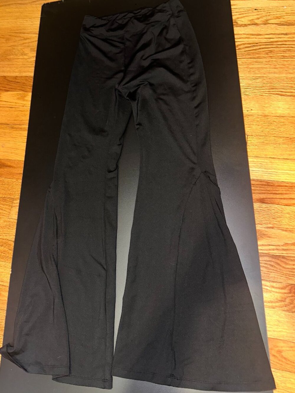 Never Worn Size Small Black Exaggerated Bell Bottomed Leggings